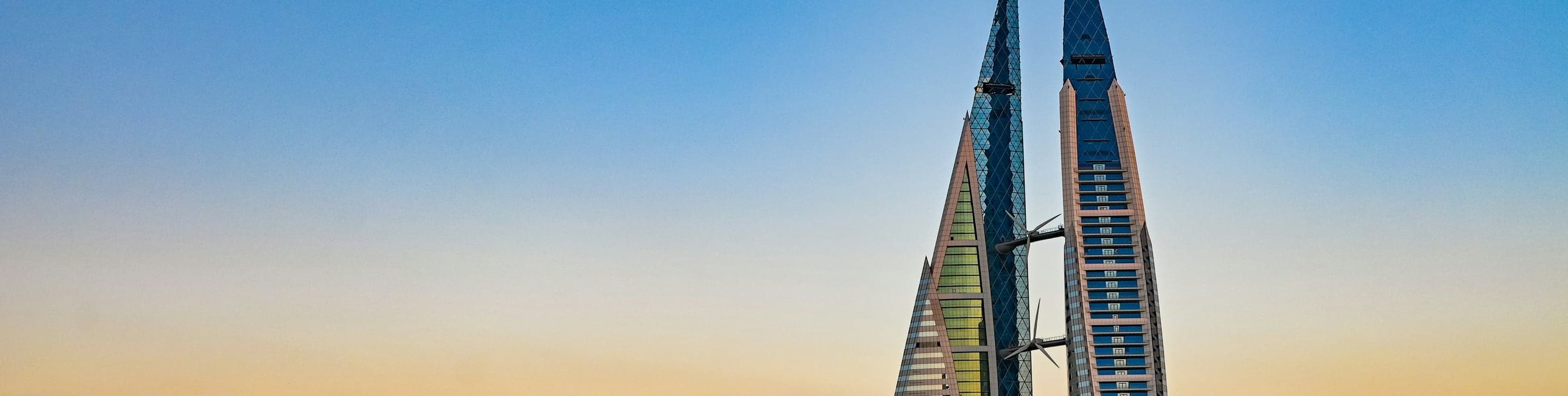 Sunset sky over Manama, Bahrain