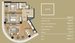 AeroTop Kadıköy floor plan 2+1