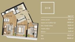 AeroTop Kadıköy floor plan 2+1
