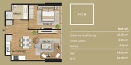 AeroTop Kadıköy floor plan 1+1