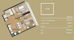 AeroTop Kadıköy floor plan 1+1