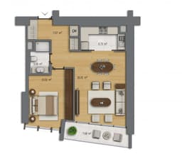 Felicia Park floor plan 1+1