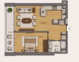 Felicia Park floor plan 1+1