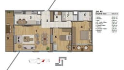 Uptown Height floor plan 2+1