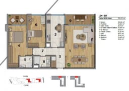 Uptown Height floor plan 2+1