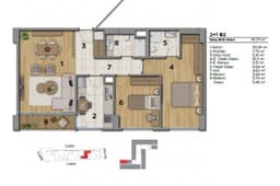 Uptown Height floor plan 2+1
