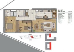 Uptown Height floor plan 2+1