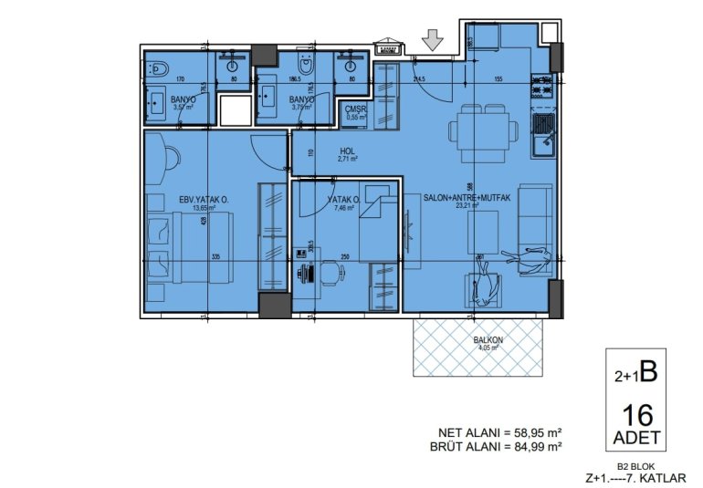 Azure Modern Kartal Floor Plan