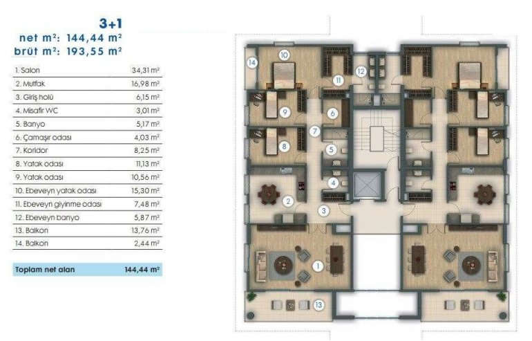 Coral City Istanbul Floor Plan