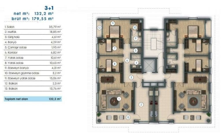 Coral City Istanbul Floor Plan