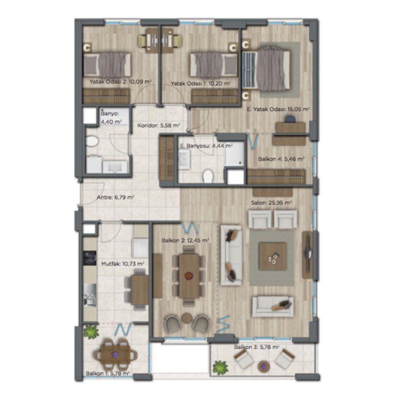 İstanbul City Mansions Floor Plan