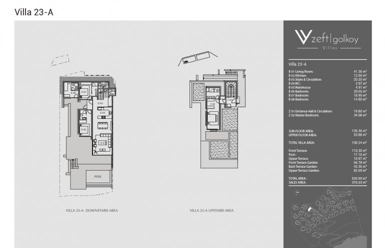 Zeft Golkoy Villas Floor Plan