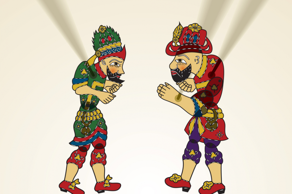 Marionnettes traditionnelles turques d'ombres chinoises : Hacivat et Karagöz image1